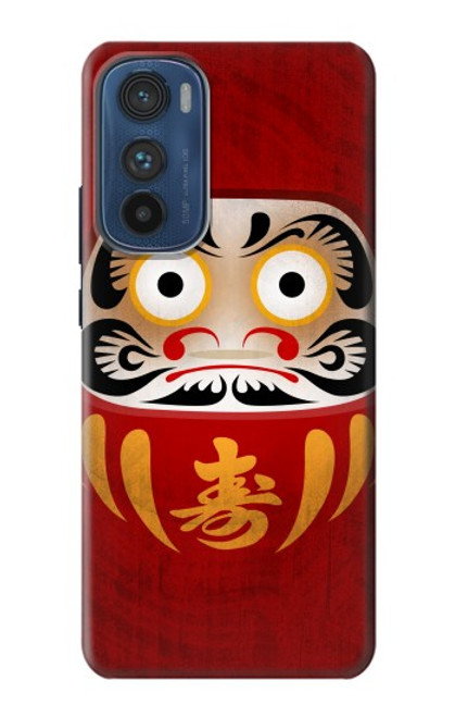 W3023 Japan Good Luck Daruma Doll Hard Case and Leather Flip Case For Motorola Edge 30