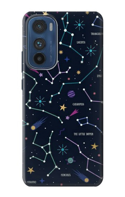 W3220 Star Map Zodiac Constellations Hard Case and Leather Flip Case For Motorola Edge 30