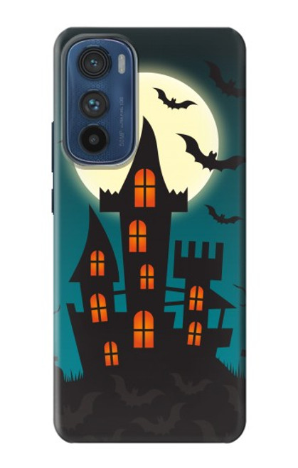 W3268 Halloween Festival Castle Hard Case and Leather Flip Case For Motorola Edge 30