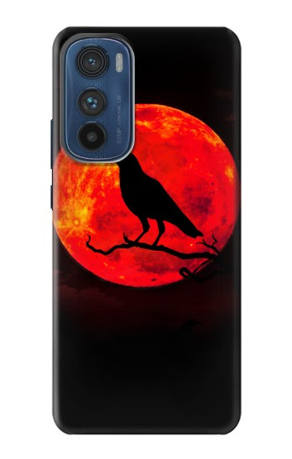 W3328 Crow Red Moon Hard Case and Leather Flip Case For Motorola Edge 30