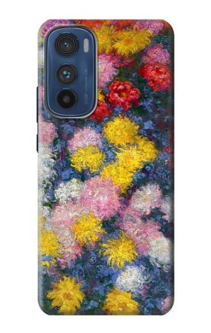 W3342 Claude Monet Chrysanthemums Hard Case and Leather Flip Case For Motorola Edge 30