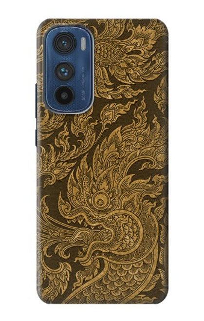 W3382 Thai Art Naga Hard Case and Leather Flip Case For Motorola Edge 30