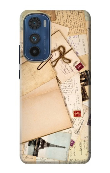 W3397 Postcards Memories Hard Case and Leather Flip Case For Motorola Edge 30