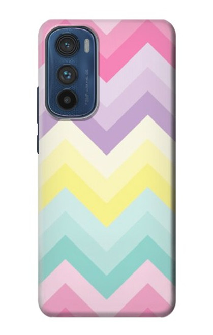 W3514 Rainbow Zigzag Hard Case and Leather Flip Case For Motorola Edge 30