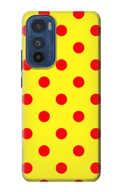 W3526 Red Spot Polka Dot Hard Case and Leather Flip Case For Motorola Edge 30