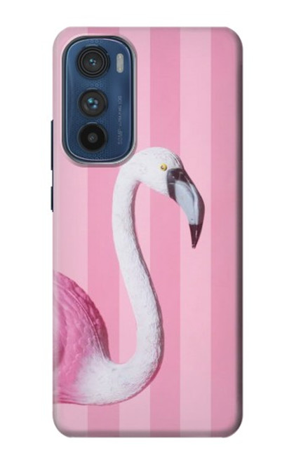 W3805 Flamingo Pink Pastel Hard Case and Leather Flip Case For Motorola Edge 30