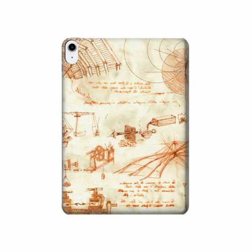 W0566 Technical Drawing Da Vinci Tablet Hard Case For iPad 10.9 (2022)