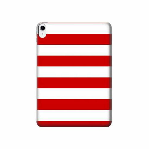 W2364 Red and White Striped Tablet Hard Case For iPad 10.9 (2022)