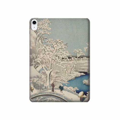 W3350 Utagawa Hiroshige Drum Bridge Yuhi Hill in Meguro Tablet Hard Case For iPad 10.9 (2022)