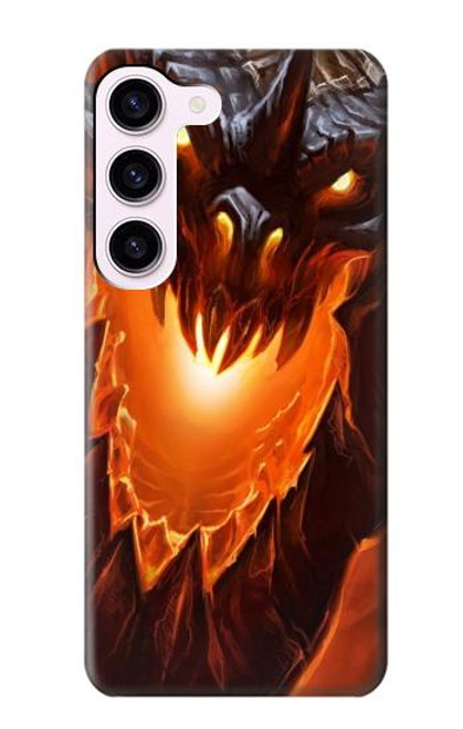 W0414 Fire Dragon Hard Case and Leather Flip Case For Samsung Galaxy S23