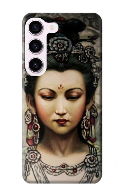 W0681 Guan Yin Hard Case and Leather Flip Case For Samsung Galaxy S23