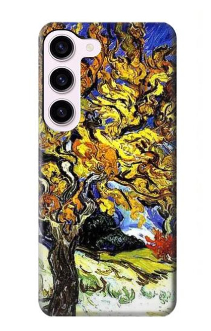 W0902 Mulberry Tree Van Gogh Hard Case and Leather Flip Case For Samsung Galaxy S23