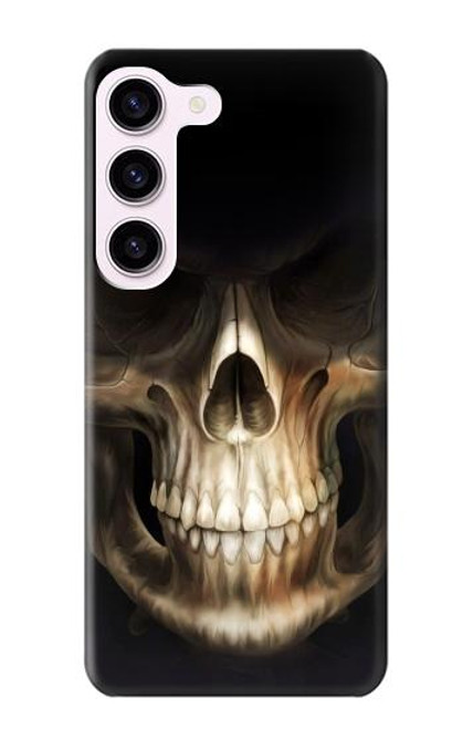 W1107 Skull Face Grim Reaper Hard Case and Leather Flip Case For Samsung Galaxy S23