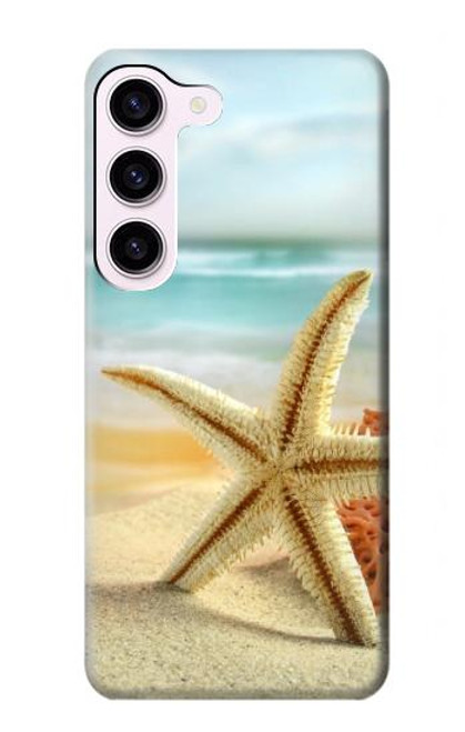 W1117 Starfish on the Beach Hard Case and Leather Flip Case For Samsung Galaxy S23