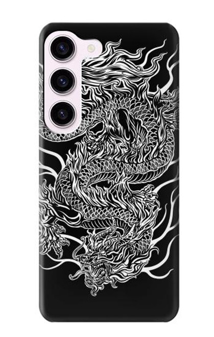 W1943 Dragon Tattoo Hard Case and Leather Flip Case For Samsung Galaxy S23