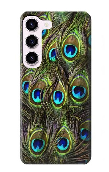 W1965 Peacock Feather Hard Case and Leather Flip Case For Samsung Galaxy S23