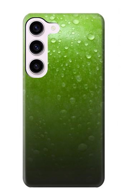 W2475 Green Apple Texture Seamless Hard Case and Leather Flip Case For Samsung Galaxy S23