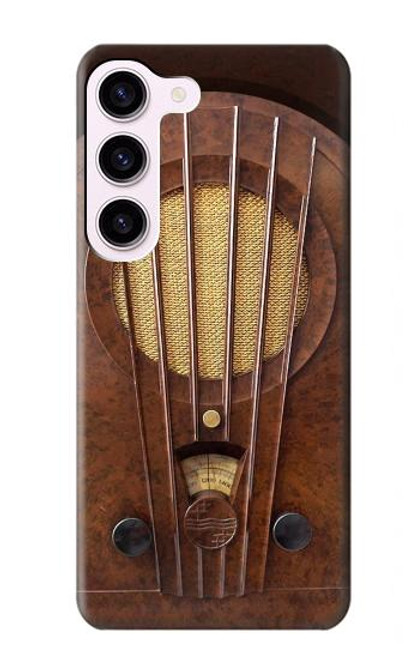 W2655 Vintage Bakelite Deco Radio Hard Case and Leather Flip Case For Samsung Galaxy S23