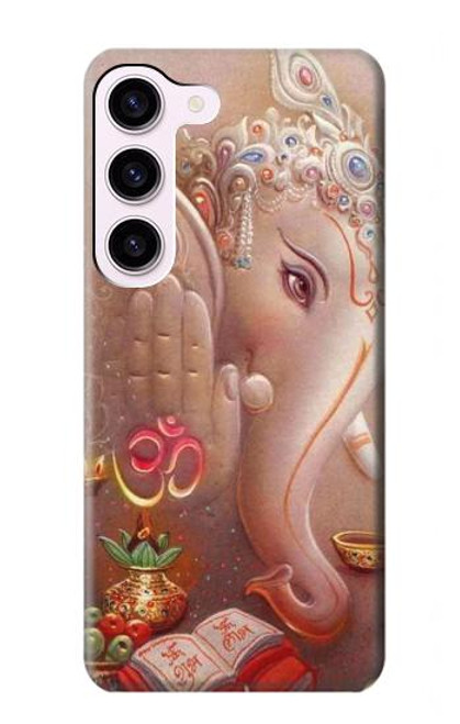 W2678 Hindu God Ganesha Lord of Success Hard Case and Leather Flip Case For Samsung Galaxy S23