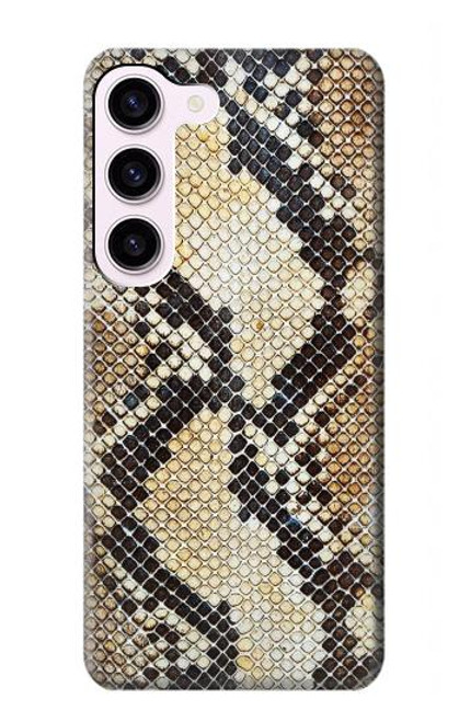 W2703 Snake Skin Texture Graphic Printed Hard Case and Leather Flip Case For Samsung Galaxy S23