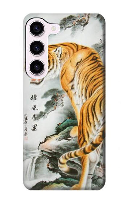 W2750 Oriental Chinese Tiger Painting Hard Case and Leather Flip Case For Samsung Galaxy S23