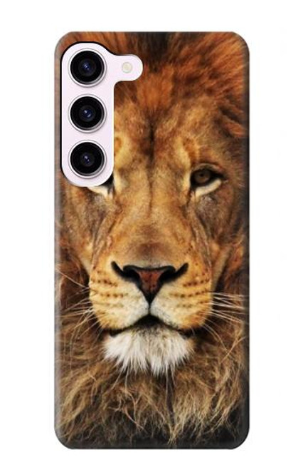 W2870 Lion King of Beasts Hard Case and Leather Flip Case For Samsung Galaxy S23