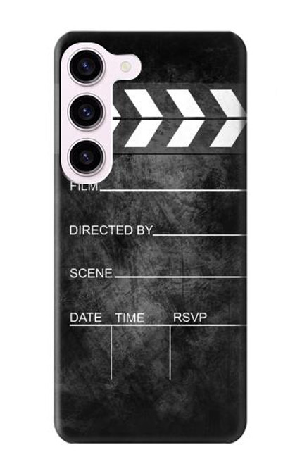 W2919 Vintage Director Clapboard Hard Case and Leather Flip Case For Samsung Galaxy S23