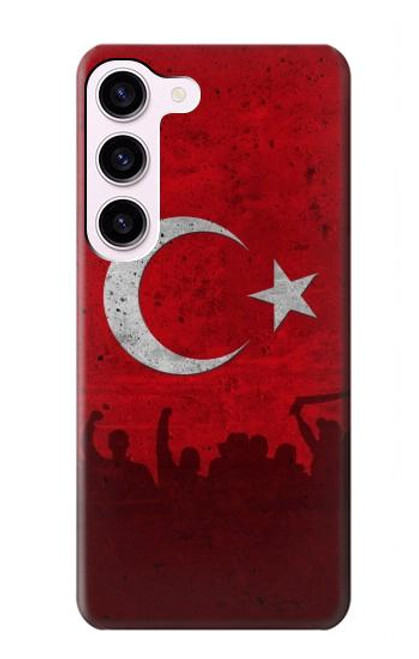 W2991 Turkey Football Soccer Hard Case and Leather Flip Case For Samsung Galaxy S23