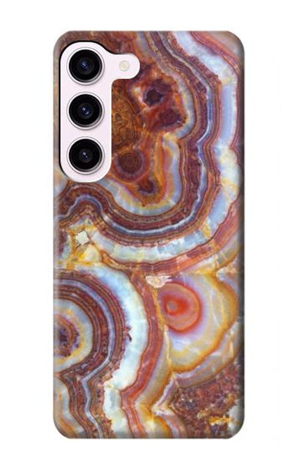 W3034 Colored Marble Texture Printed Hard Case and Leather Flip Case For Samsung Galaxy S23