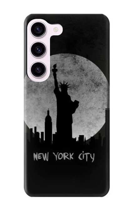 W3097 New York City Hard Case and Leather Flip Case For Samsung Galaxy S23