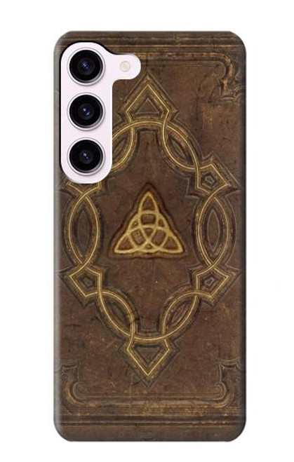 W3219 Spell Book Cover Hard Case and Leather Flip Case For Samsung Galaxy S23