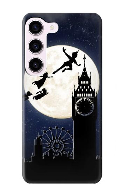 W3249 Peter Pan Fly Full Moon Night Hard Case and Leather Flip Case For Samsung Galaxy S23