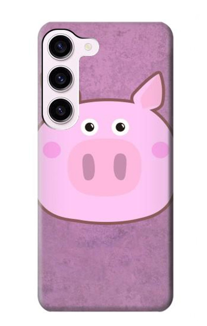 W3269 Pig Cartoon Hard Case and Leather Flip Case For Samsung Galaxy S23