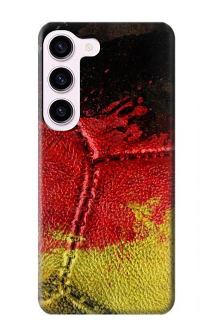 W3303 Germany Flag Vintage Football Graphic Hard Case and Leather Flip Case For Samsung Galaxy S23