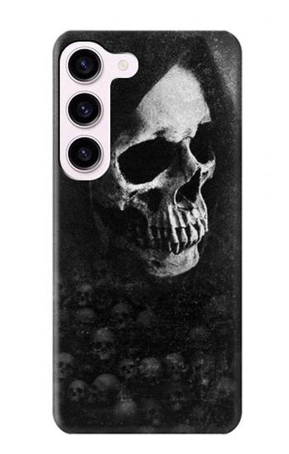 W3333 Death Skull Grim Reaper Hard Case and Leather Flip Case For Samsung Galaxy S23