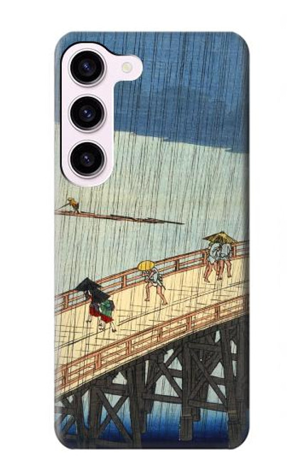 W3347 Utagawa Hiroshige Sudden shower Hard Case and Leather Flip Case For Samsung Galaxy S23