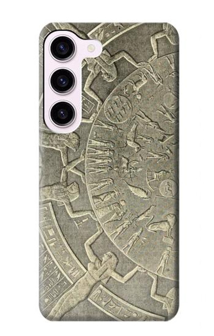 W3396 Dendera Zodiac Ancient Egypt Hard Case and Leather Flip Case For Samsung Galaxy S23