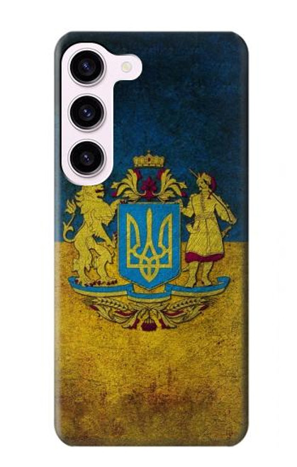 W3858 Ukraine Vintage Flag Hard Case and Leather Flip Case For Samsung Galaxy S23