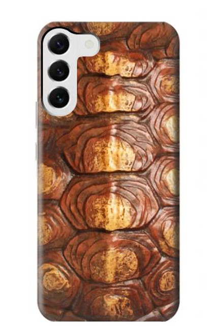 W0579 Turtle Carapace Hard Case and Leather Flip Case For Samsung Galaxy S23 Plus