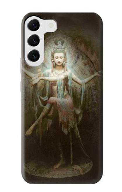 W0787 Guan Yin Hard Case and Leather Flip Case For Samsung Galaxy S23 Plus