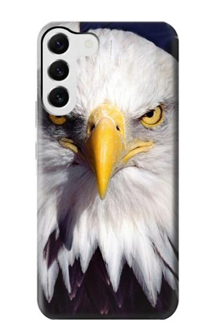 W0854 Eagle American Hard Case and Leather Flip Case For Samsung Galaxy S23 Plus