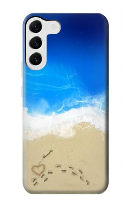 W0912 Relax Beach Hard Case and Leather Flip Case For Samsung Galaxy S23 Plus