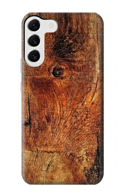 W1140 Wood Skin Graphic Hard Case and Leather Flip Case For Samsung Galaxy S23 Plus