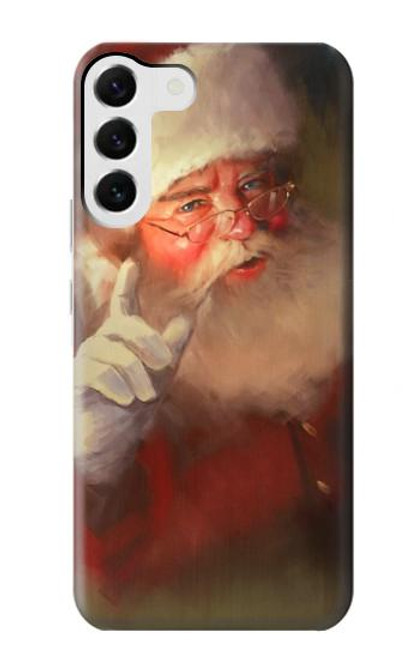 W1144 Xmas Santa Claus Hard Case and Leather Flip Case For Samsung Galaxy S23 Plus