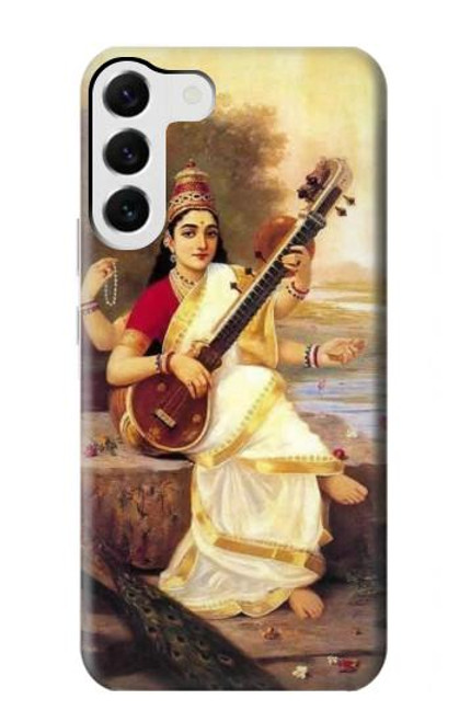 W1420 Saraswati Hindu Goddess Hard Case and Leather Flip Case For Samsung Galaxy S23 Plus