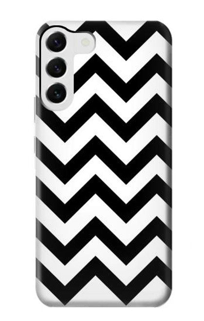 W1613 Chevron Zigzag Hard Case and Leather Flip Case For Samsung Galaxy S23 Plus