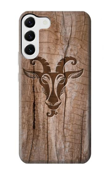 W2183 Goat Wood Graphic Printed Hard Case and Leather Flip Case For Samsung Galaxy S23 Plus