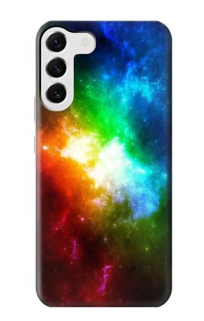 W2312 Colorful Rainbow Space Galaxy Hard Case and Leather Flip Case For Samsung Galaxy S23 Plus