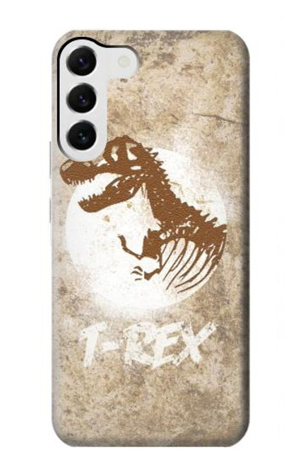 W2372 T-Rex Jurassic Fossil Hard Case and Leather Flip Case For Samsung Galaxy S23 Plus