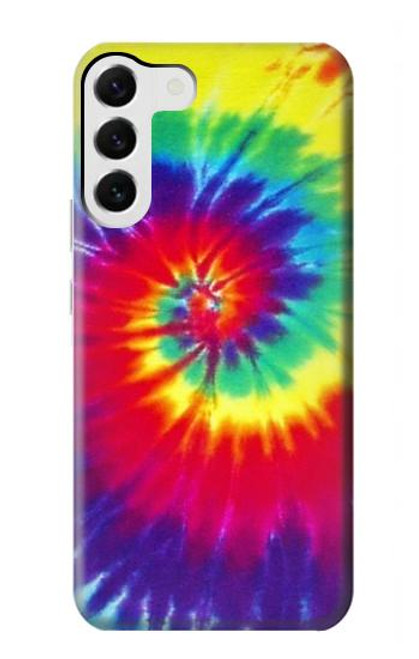 W2884 Tie Dye Swirl Color Hard Case and Leather Flip Case For Samsung Galaxy S23 Plus